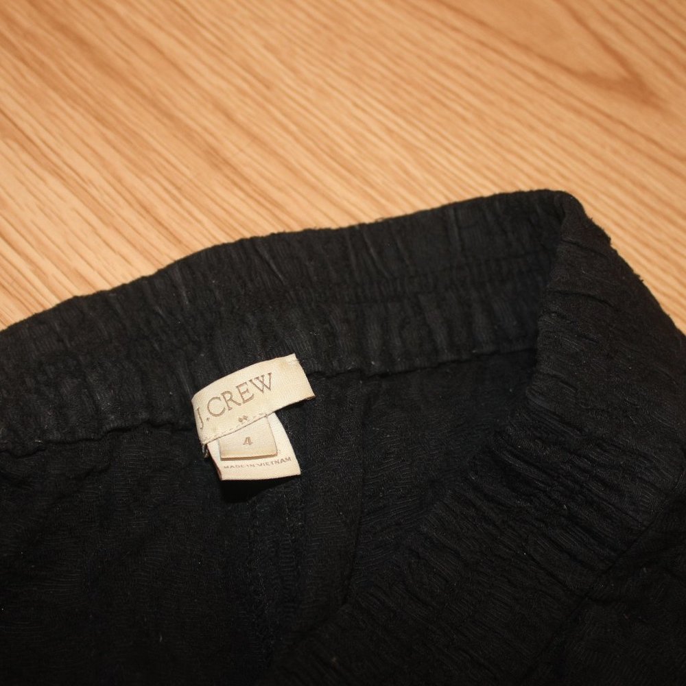 black brocade j.crew shorts size 4